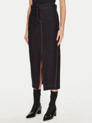 Max Mara Leisure Spódnica jeansowa Breda 2426776058 Granatowy Regular Fit. Niebieskie spódnice Max Mara Leisure, xs, bez wzorów, z jeansu. Za 479.99 zł.