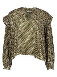 Pepe Jeans Bluzka w kolorze granatowo-żółtym rozmiar: M. Niebieskie bluzki Pepe Jeans, m, bez wzorów, z bawełny, bez kołnierzyka, bez ramiączek. Za 96.60 zł.