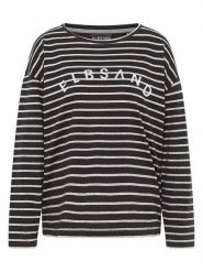 ELBSAND Bluza "Ulima" w kolorze czarno-kremowym rozmiar: L. Brązowe bluzy ELBSAND, l, bez wzorów, bez kaptura. Za 162.49 zł.