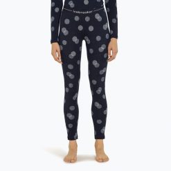 Spodnie termoaktywne damskie icebreaker Merino 260 Vertex Fall Flakes. Niebieskie bielizna sportowa Icebreaker, bez wzorów, narciarskie. Za 439.99 zł.