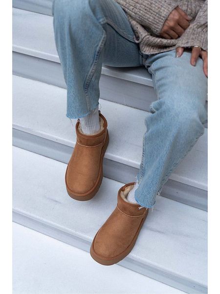 Trendyol Skórzane botki w kolorze jasnobrązowym rozmiar: 39. Brązowe botki Trendyol, bez wzorów, z materiału, bez obcasa, bez zapięcia. Za 151.90 zł.