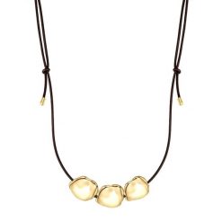 Yokoamii Naszyjnik z brazowej skóry Naszyjniki 1 ct Damski. Brązowe naszyjniki Yokoamii, pozłacane. Za 159.99 zł.