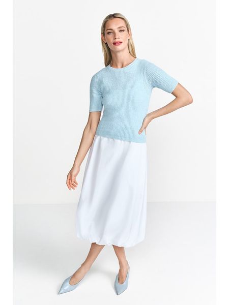 Rich & Royal Sweter w kolorze błękitnym rozmiar: L. Niebieskie swetry Rich & Royal, l, bez wzorów, ze splotem, bez ramiączek. Za 184.95 zł.
