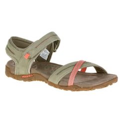 Sandały turystyczne damskie Merrell Terran Cross. Sandały Merrell, bez wzorów, z kauczuku, eleganckie, bez obcasa, bez zapięcia. Za 349.99 zł.