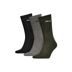 Puma Skarpety Sport Crew 3-Pack 88035528. Zielone skarpety Puma, bez wzorów, z bawełny. Za 49.99 zł.