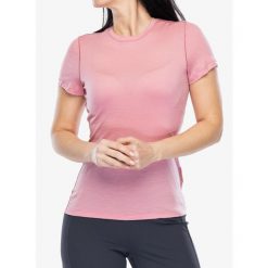 Koszulka merino damska Smartwool Merino Short Sleeve Tee Boxed. Czerwone koszulki sportowe Smartwool, bez wzorów, bez ramiączek. Za 287.99 zł.