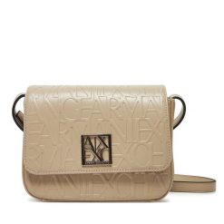 Torebka Armani Exchange. Brązowe listonoszki Armani Exchange, bez wzorów, bez dodatków. Za 379.99 zł.