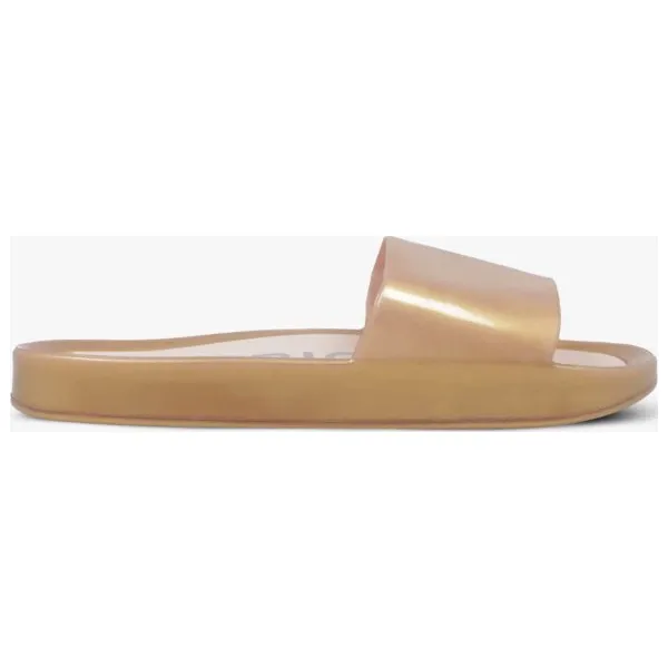Symbiosis Klapki Katia buty damskie, zloty, rozmiar 6. Żółte klapki Symbiosis, bez wzorów, z materiału, bez obcasa. W wyprzedaży za 59.99 zł.