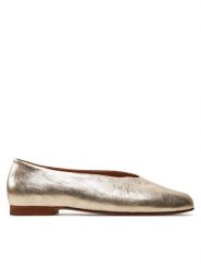 Balagan Baleriny Opera Złoty. Żółte baleriny BALAGAN, bez wzorów, ze skóry, bez obcasa. Za 349.99 zł.