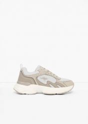 Sneakersy Kangaroos na grubej podeszwie, z pianką memory. Szare obuwie sportowe bonprix, bez zapięcia. Za 199.99 zł.