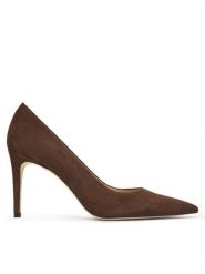 Stuart Weitzman Szpilki Stuart Power 85 SJ948 Brązowy. Brązowe szpilki Stuart Weitzman, bez wzorów, ze skóry, bez obcasa, na szpilce, bez zapięcia. Za 1,849.00 zł.