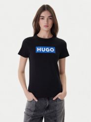 HUGO T-Shirt Classic 50510772 Czarny Slim Fit. Czarne t-shirty Hugo, xl, bez wzorów, z bawełny, bez kołnierzyka, bez ramiączek. Za 119.99 zł.