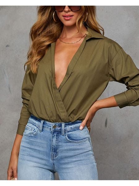 Milan Kiss Bluzka w kolorze khaki rozmiar: L. Brązowe bluzki Milan Kiss, l, bez wzorów, z bawełny, bez kołnierzyka, bez ramiączek. Za 132.05 zł.