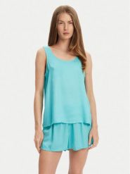 United Colors Of Benetton Piżama 41HY3P00S Niebieski Regular Fit. Niebieskie piżamy United Colors of Benetton, bez wzorów, bez ramiączek. Za 219.99 zł.