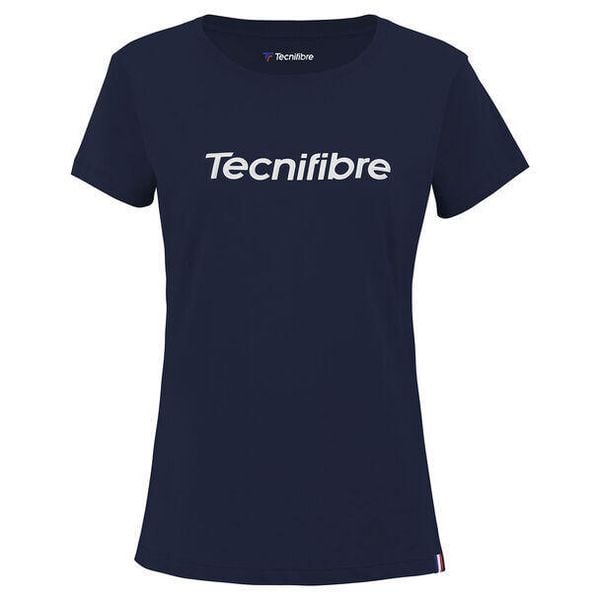 Damski bawełniany T-shirt Tecnifibre Team. Niebieskie t-shirty TECNIFIBRE, m, bez wzorów, z bawełny, bez kołnierzyka, bez ramiączek. Za 76.99 zł.