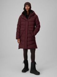 4F Płaszcz zimowy z wypełnieniem syntetycznym damski - burgundowy XL. Czerwone płaszcze 4f, na zimę, l, bez wzorów, z materiału, bez kaptura. Za 699.99 zł.
