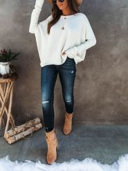 Milan Kiss Sweter w kolorze kremowym rozmiar: S. Brązowe swetry Milan Kiss, s, bez wzorów, ze splotem, bez ramiączek. Za 152.99 zł.