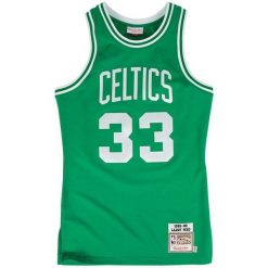 Koszulka Boston Celtics Authentic Larry Bird 1985/86. Zielone bluzki Mitchell & Ness, bez wzorów, sportowe, bez kołnierzyka, bez ramiączek. Za 1,187.00 zł.