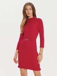 Morgan Sukienka codzienna 241-RMISS Czerwony Slim Fit. Czerwone sukienki Morgan, na co dzień, m, bez wzorów, z bawełny, bez kołnierzyka, bez ramiączek, proste. Za 379.99 zł.