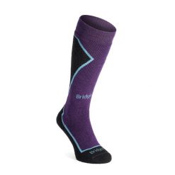 Skarpety narciarskie damskie Bridgedale Ski MW Plus. Fioletowe skarpety Bridgedale, bez wzorów. Za 87.99 zł.