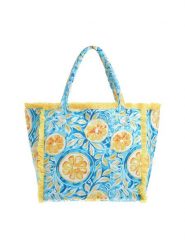 BLE Torebka w kolorze błękitno-żółtym - 35 x 30 x 20 cm rozmiar: onesize. Niebieskie torby na ramię BLE, bez wzorów, z materiału, na ramię, bez dodatków. Za 62.90 zł.