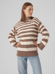 Vero Moda Golf w kolorze kremowo-jasnobrązowym rozmiar: XS. Brązowe golfy Vero Moda, xs, bez wzorów, bez ramiączek. Za 57.06 zł.