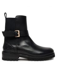 JOOP! Botki Chelsea 4140007699 Czarny. Czarne botki Joop!, bez wzorów, ze skóry, bez obcasa, na płaskiej podeszwie, bez zapięcia. Za 839.99 zł.