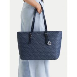 Torebka MICHAEL Michael Kors. Niebieskie shopper MICHAEL Michael Kors, bez wzorów, bez dodatków. Za 1,128.99 zł.