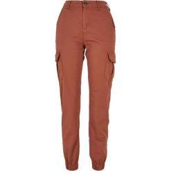 Spodnie Cargo Damskie Z Wysokimi Stanami. Brązowe spodnie dresowe Urban Classics, bez wzorów. Za 163.99 zł.