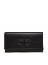 Elisabetta Franchi Torebka BS-76N-47E2-V450 Czarny. Czarne kopertówki Elisabetta Franchi, bez wzorów, ze skóry, bez dodatków. Za 1,719.00 zł.