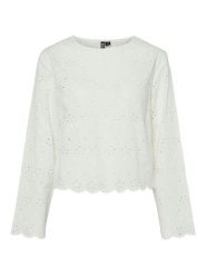 Pieces Sweter "Tarmorine" w kolorze białym rozmiar: XS. Białe swetry Pieces, xs, bez wzorów, z bawełny, bez ramiączek. Za 74.81 zł.