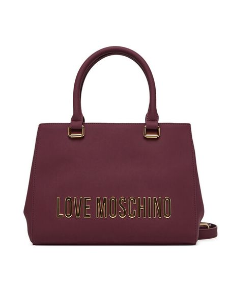 LOVE MOSCHINO Torebka JC4022PP1NKD0552 Bordowy. Czerwone torebki klasyczne Love Moschino, bez wzorów, ze skóry, bez dodatków. Za 679.99 zł.