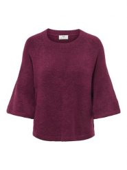 JDY Sweter "Elanora" w kolorze bordowym rozmiar: L. Czerwone swetry JDY, l, bez wzorów, bez ramiączek. Za 109.95 zł.