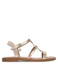MEXX Sandały MX/023C-EST Złoty. Żółte sandały Mexx, bez wzorów, ze skóry, bez obcasa, na płaskiej podeszwie, bez zapięcia. Za 160.99 zł.