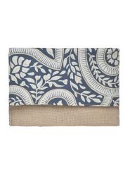 BLE Kopertówka w kolorze granatowo-beżowym - 24 x 17 x 1 cm rozmiar: onesize. Brązowe kopertówki BLE, bez wzorów, z materiału, bez dodatków. Za 26.81 zł.