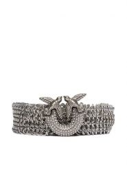 PINKO Pasek Damski Strass Buckle Belt H2 105878 A2X8 Srebrny. Szare paski Pinko, bez wzorów, z tworzywa sztucznego. Za 1,149.00 zł.