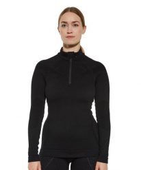 Bluza damska z krótkim ekspresem wełniana Brubeck EXTREME MERINO. Czarne bluzy Brubeck, na zimę, xl, bez wzorów, z materiału, bez kaptura. Za 462.49 zł.