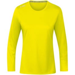 Koszulka z długim rękawem dla kobiet Jako Run 2.0. Żółte bluzki JAKO, bez wzorów, eleganckie, bez kołnierzyka, bez ramiączek. Za 190.00 zł.