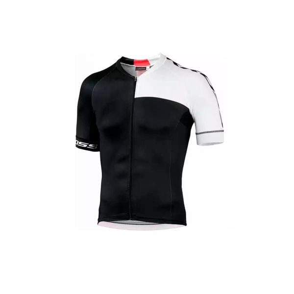 Koszulka Kross Czarny Biały - Pro Jersey. Białe koszulki sportowe KROSS BIKES, bez wzorów, z jersey, bez ramiączek, rowerowe. Za 179.00 zł.