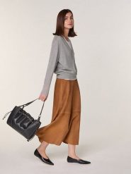 Rodier Wełniany sweter w kolorze szarym rozmiar: L. Szare swetry Rodier, l, bez wzorów, z koronki, bez ramiączek. Za 304.99 zł.