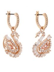 Swarovski Kolczyki Swan 5732415 Różowe złoto. Czerwone kolczyki SWAROVSKI, metalowe. Za 579.99 zł.