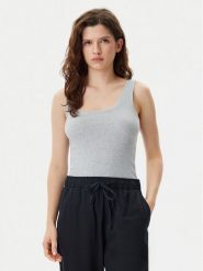 Gap Top 540670-01 Szary Slim Fit. Szare topy GAP, xs, bez wzorów, z bawełny, bez kołnierzyka, bez ramiączek. Za 59.99 zł.