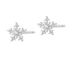 Kolczyki srebrne z cyrkoniami - śnieżynki. Szare kolczyki Apart, z cyrkonią, srebrne. Za 129.00 zł.