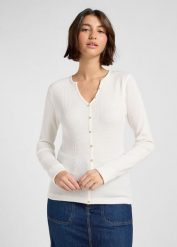 DAMSKA KOSZULKA LEE WASHED WAFFLE HENLEY ECRU 112371290. Bluzki Lee, xl, bez wzorów, bez kołnierzyka, bez ramiączek. Za 119.99 zł.
