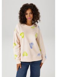 Aniston Bluza w kolorze beżowym rozmiar: 42. Brązowe bluzy Aniston, bez wzorów, z bawełny, bez kaptura. Za 97.95 zł.