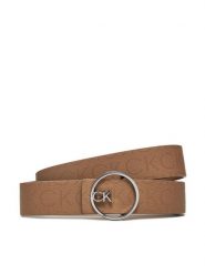 Calvin Klein Pasek Damski Ck Buckle Reversible Belt 3Cm K60K612359 Brązowy. Brązowe paski Calvin Klein, bez wzorów, ze skóry. Za 139.99 zł.