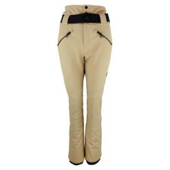 Spodnie narciarskie dla kobiet Peak Mountain Softshell. Brązowe spodnie narciarskie Peak Mountain, bez wzorów, z softshellu, narciarskie. W wyprzedaży za 532.00 zł.