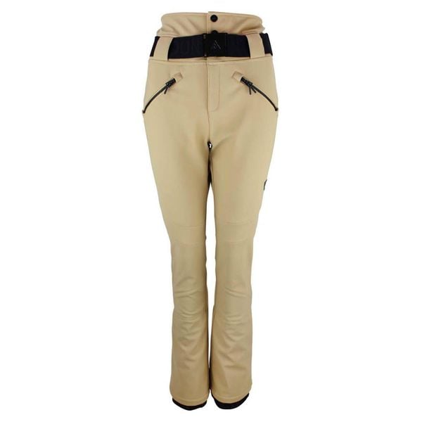 Spodnie narciarskie dla kobiet Peak Mountain Softshell. Brązowe spodnie narciarskie Peak Mountain, bez wzorów, z softshellu, narciarskie. W wyprzedaży za 531.50 zł.