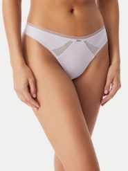 BOSS Stringi Pure 50545055 Fioletowy. Fioletowe stringi Boss, bez wzorów, z syntetyku. Za 129.99 zł.