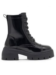 Jenny Fairy Trzewiki BEBETE AL22AW-8273 Czarny. Czarne botki Jenny Fairy, bez wzorów, z syntetyku, bez obcasa, na słupku, bez zapięcia. Za 179.99 zł.